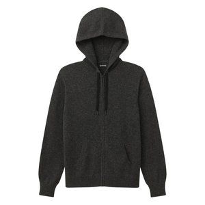 Naadam Cashmere Zip Hoodie (Smoke color)